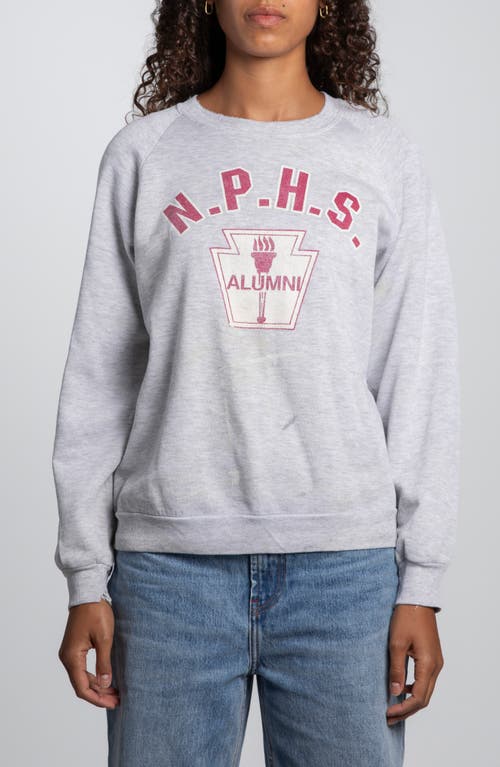 Elwood Vintage Nphs Alumni Crewneck Sweatshirt In Gray