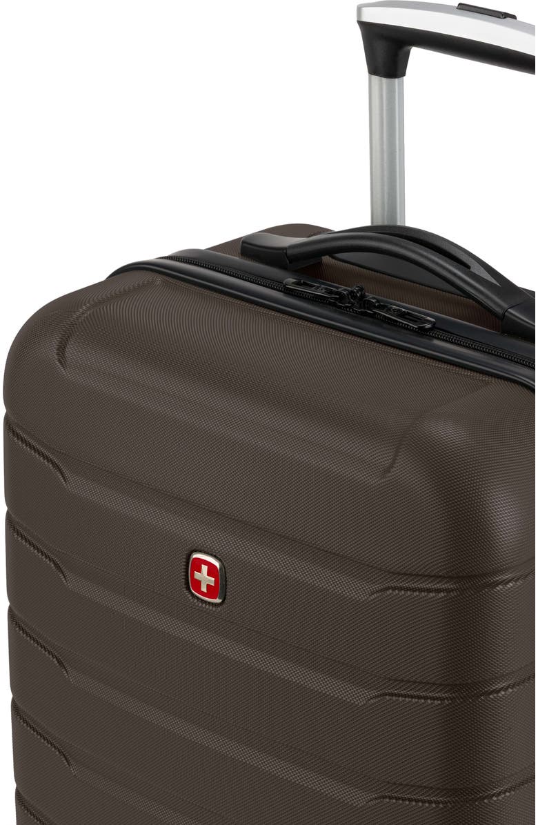 SWISSGEAR 20-Inch Hardside Spinner Carry-On Suitcase, Alternate, color, Chocolate