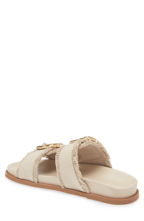 Schutz Enola Sporty Womens Slip On Open Toe Slide Sandals In Neutral