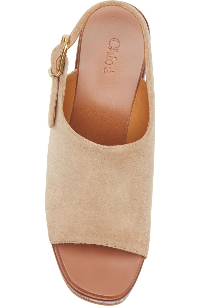 Chloé Maxime Platform Slingback Sandal, Alternate, color, Sandy Brown