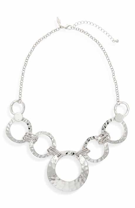Tasha Hammered Circle Link Necklace