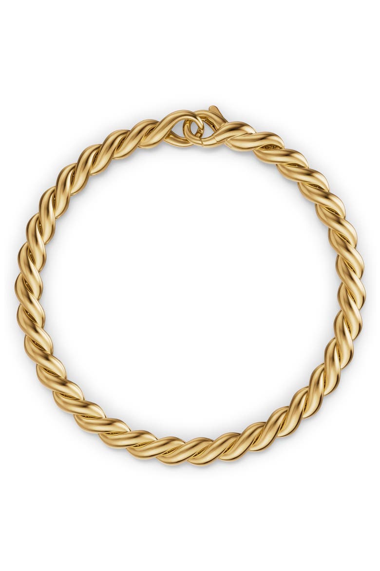 Men's Sculpted Cable 18K Gold Chain Bracelet, Alternate, color, GOLD