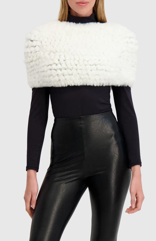 Lyla Grant Fur-free Rex Rabbit (faux Fur) Knit Cowl In White