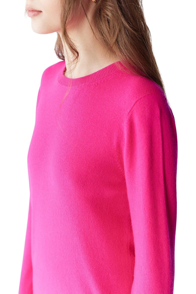 Essential Cashmere Crewneck Sweater, Alternate, color, magenta
