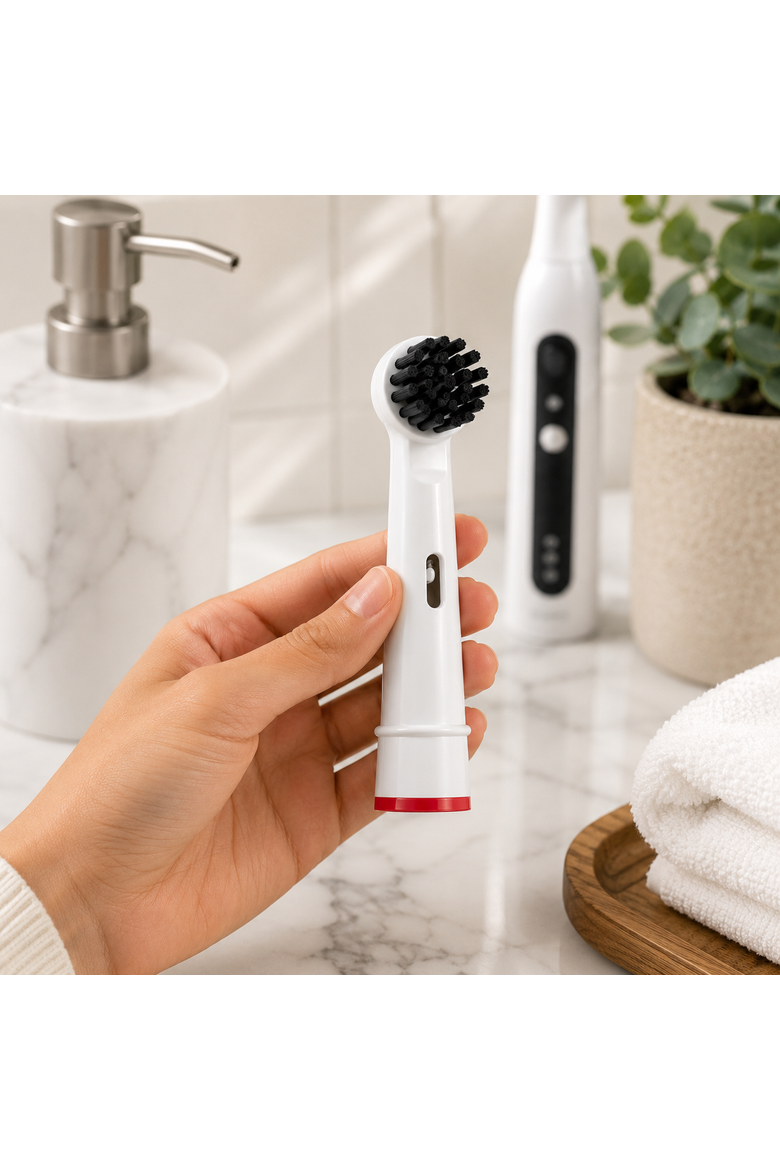 Charcoal Infused Bristles Electric Toothbrush Replacement Brush Heads, Alternate, color, White