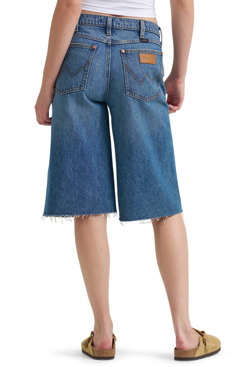 Jorts Raw Hem Low Rise Denim Shorts, Alternate, color, STORMY DUST