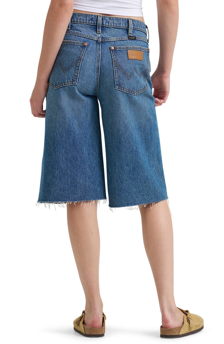 Wrangler Jorts Raw Hem Low Rise Denim Shorts, Alternate, color, 