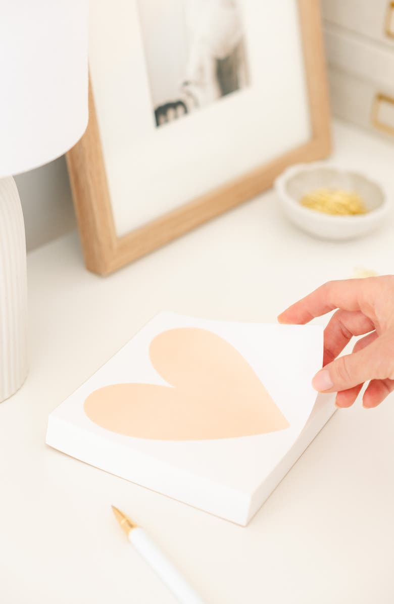 Sugar Paper Heart Desk Notepad, Alternate, color, Heart