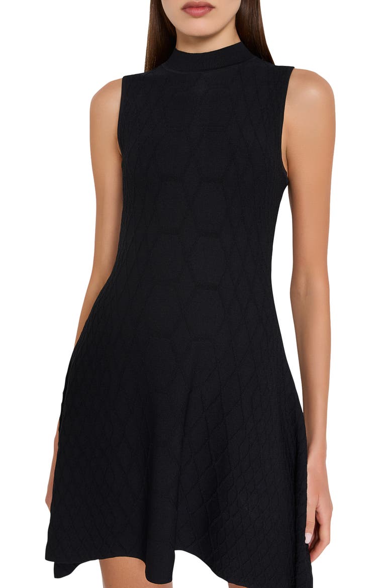Riley Knit Minidress, Alternate, color, BLACK