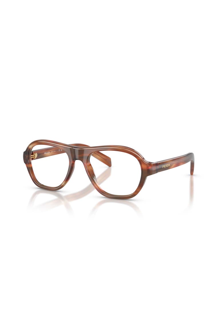 54mm Rectangle optical glasses, Main, color, Brown