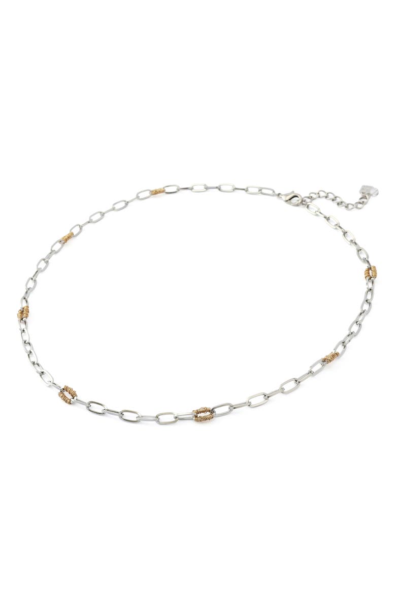 Robert Lee Morris Paperclip Chain Necklace, Alternate, color, Two Tone