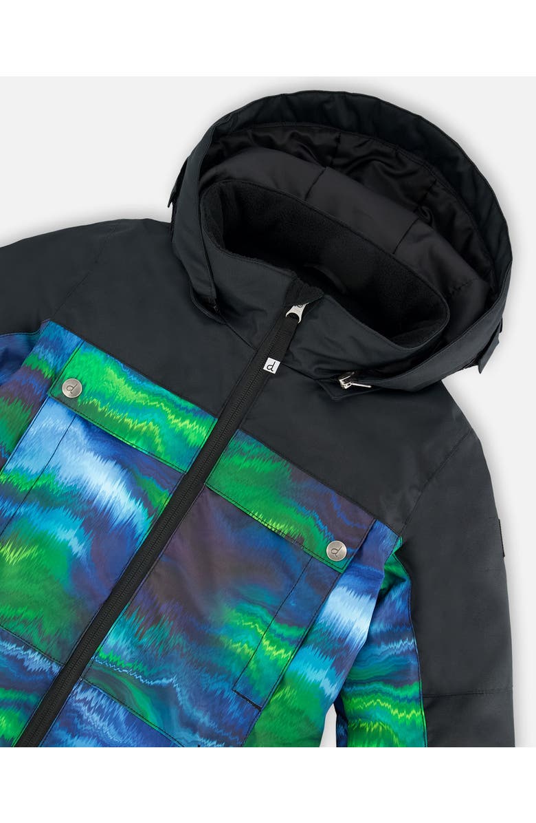 Deux par Deux Boy One-Piece Teknik Snowsuit, Alternate, color, Aurora Borealis