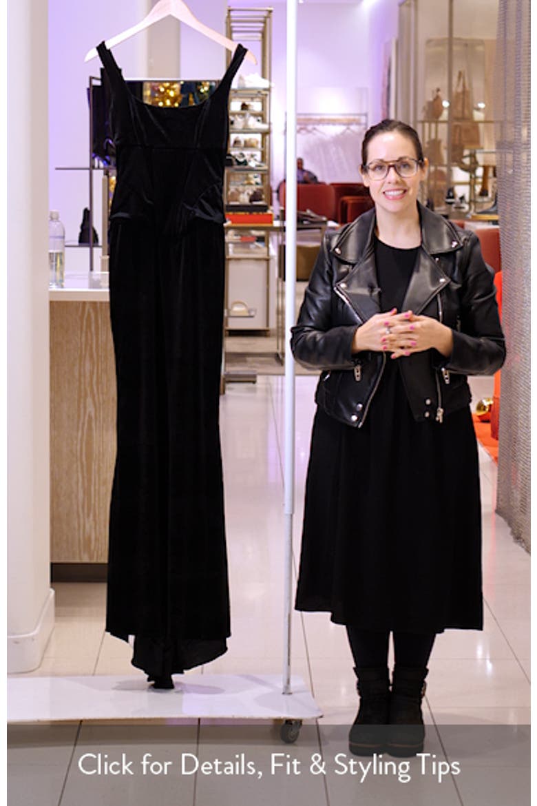 Yasmina Stretch Velvet Corset Gown video