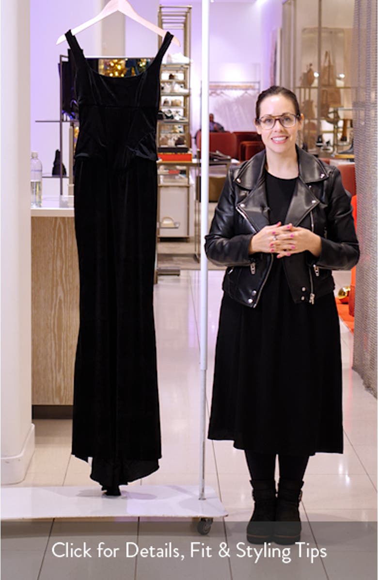 Yasmina Stretch Velvet Corset Gown, sales video thumbnail