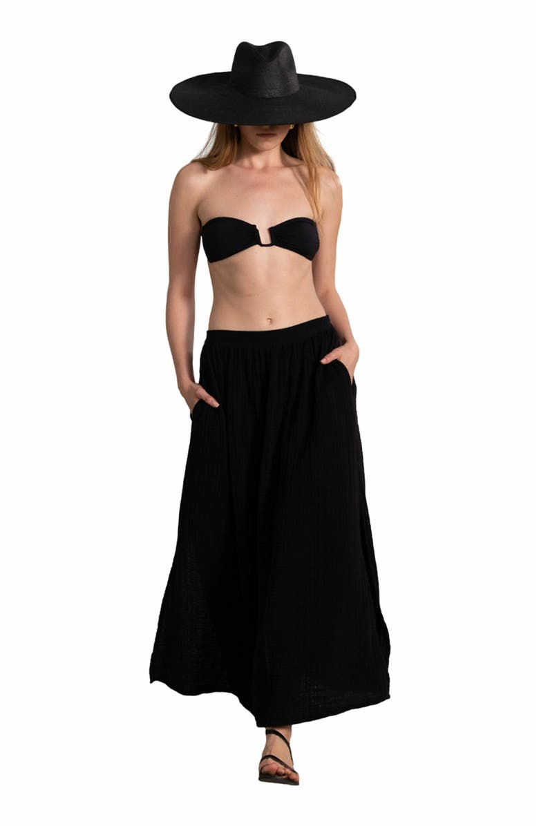 Beach Life by Gottex Resort Midi Swim Cover Up Skirt, Alternate, color, 