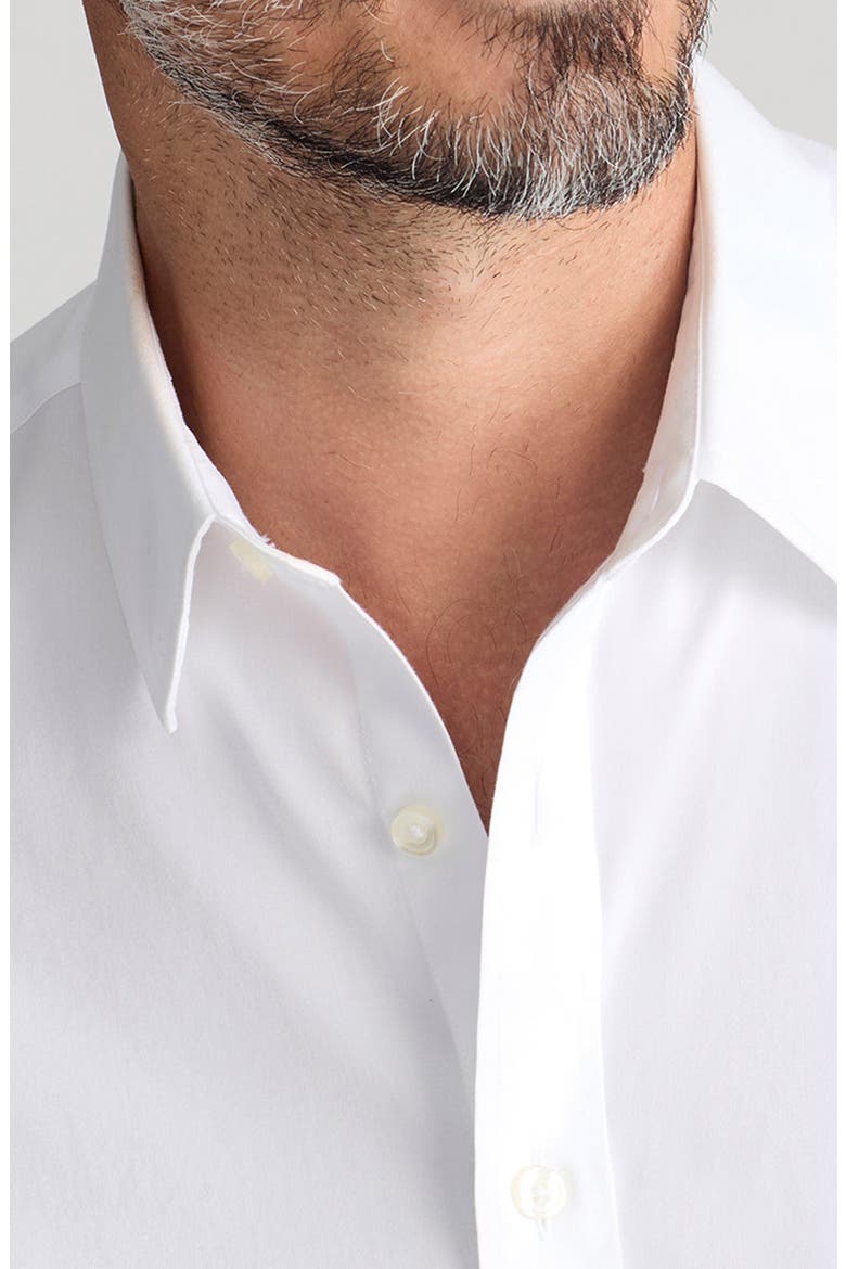 Las Cases Wrinkle Resistant Button-Up Shirt, Alternate, color, WHITE