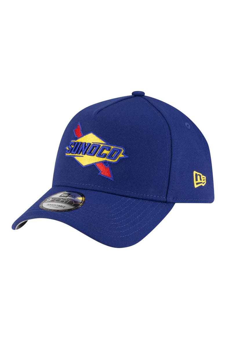 Men's New Era  Blue NASCAR Sunoco 9FORTY A-Frame Adjustable Hat, Main, color, Blue