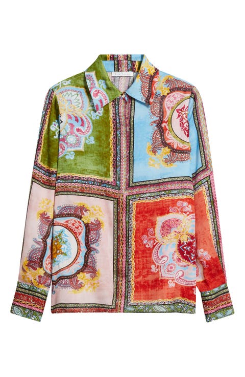 Johanna Kaleidoscope Button-Up Shirt