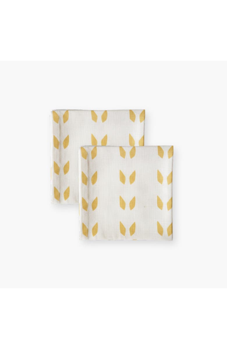 Banyan & Birch Terra - Pure Linen Table Napkins Set of 2, Main, color, White Mustard