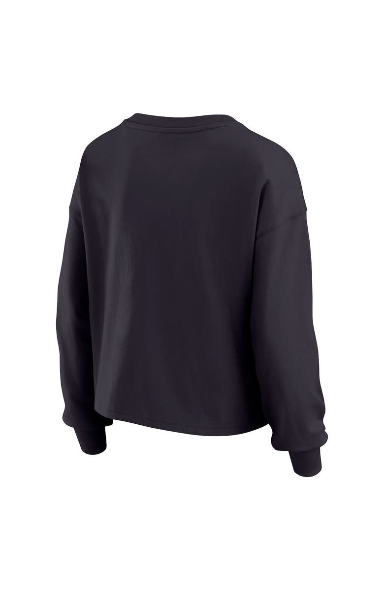 WEAR by Erin Andrews Women's WEAR by Erin Andrews Navy Houston Texans Heavy Rugby Jersey Long Sleeve T-Shirt & Shorts Lounge Set, Alternate, color, 