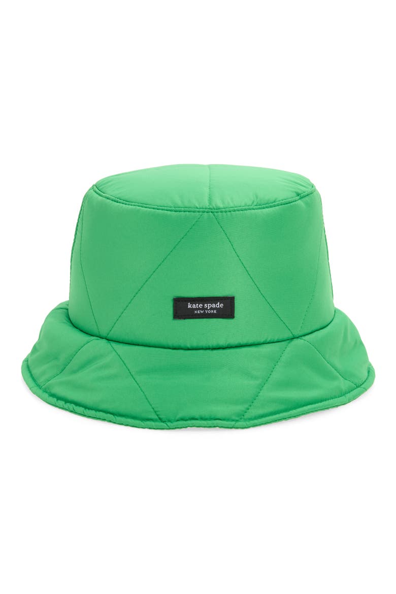 sam quilted bucket hat, Main, color, KS GREEN