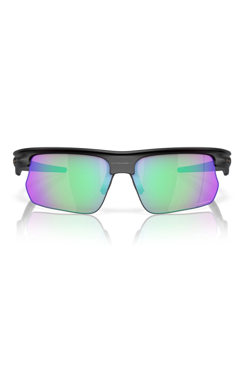 Bisphaera 68mm Prizm™ Gradient Oversize Polarized Rectangular Sunglasses, Main, color, BLACK WHITE