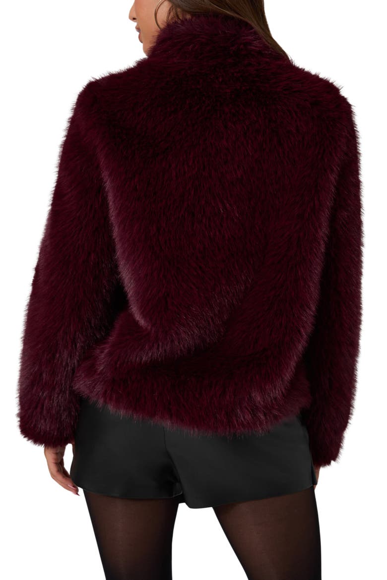 New Luna Faux Fur Jacket, Alternate, color, WINE