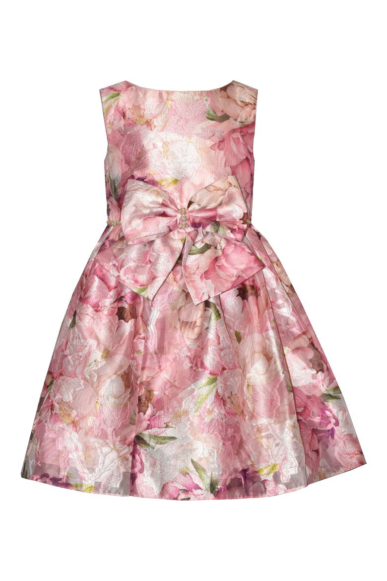 Kids' Burount Jacquard Party Dress, Main, color, BLUSH