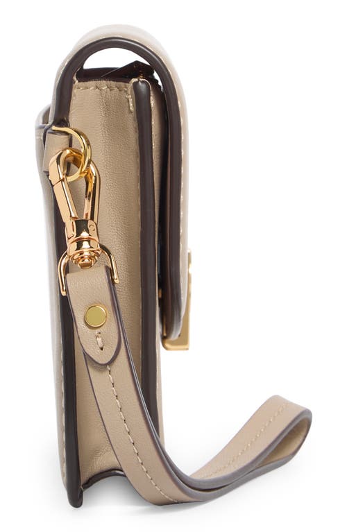 Kate Spade New York Dakota Smooth Leather Flap Wristlet In Brown