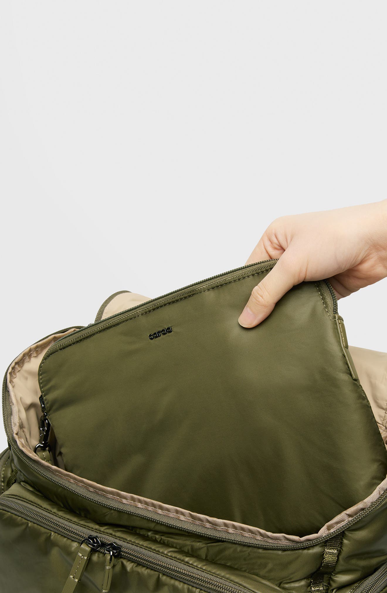Water Repellent Pouch, Alternate, color, OLIVE