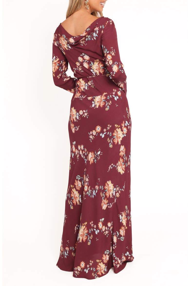 Alima Floral Long Sleeve Maxi Dress, Alternate, color, BERRY FLORAL