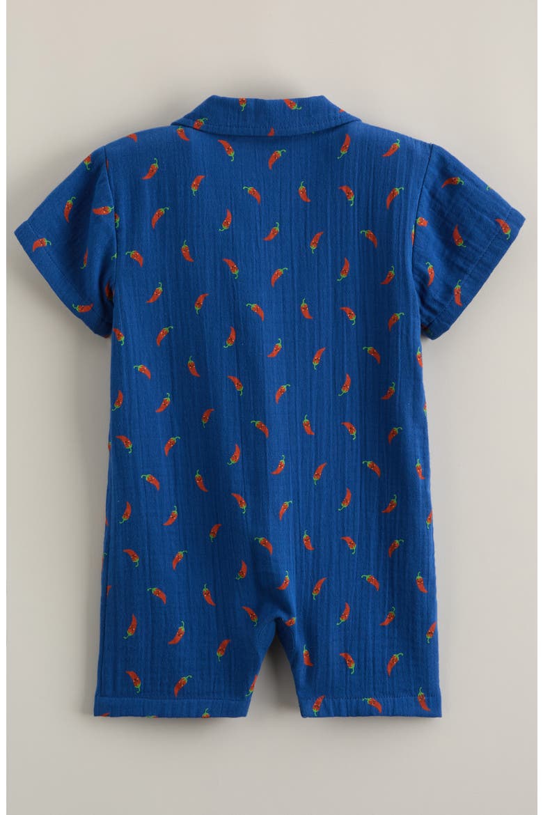 Cotton Gauze Romper, Alternate, color, BLUE GALAXY CHILI PEPPERS