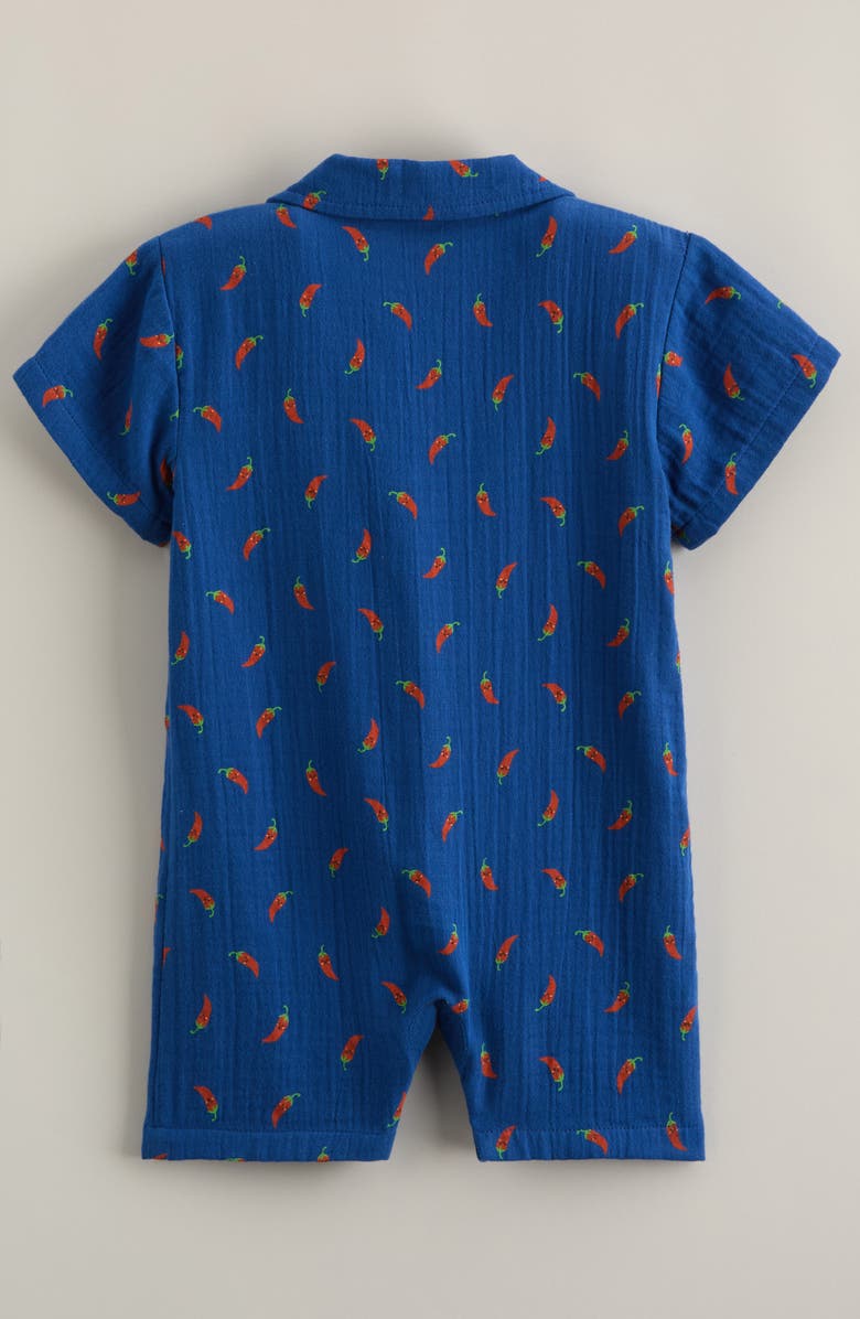 Tucker + Tate Cotton Gauze Romper, Alternate, color, Blue Galaxy Chili Peppers