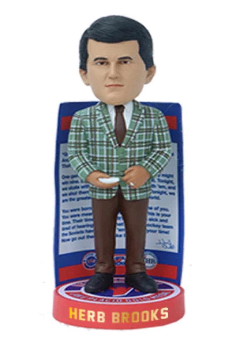 Herb Brooks (Miracle On Ice) 1980 Gold Metal 8" Bobblehead, Main, color, Multi-Color