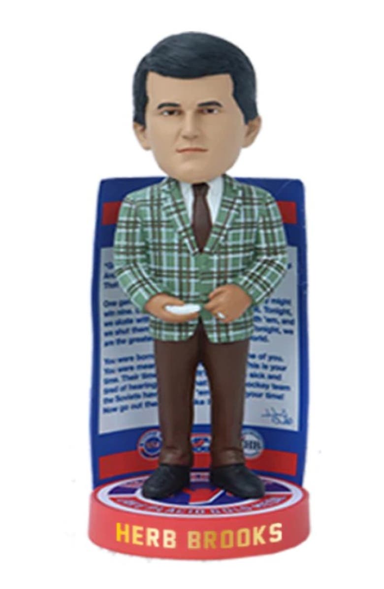 LowSports Herb Brooks (Miracle On Ice) 1980 Gold Metal 8" Bobblehead, Main, color, Multi-Color