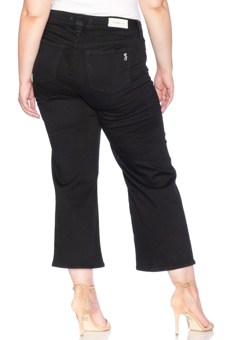 Wide Leg Crop Jeans, Alternate, color, SOLID BLACK
