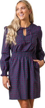 Hope & Henry Women's Smocked Keyhole Dress