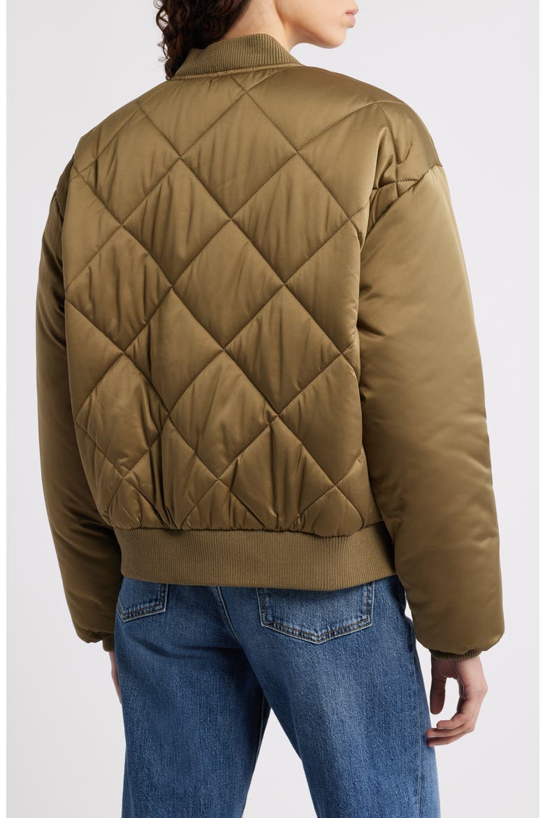The Favorite Quilted Bomber Jacket, Alternate, color, ARMY