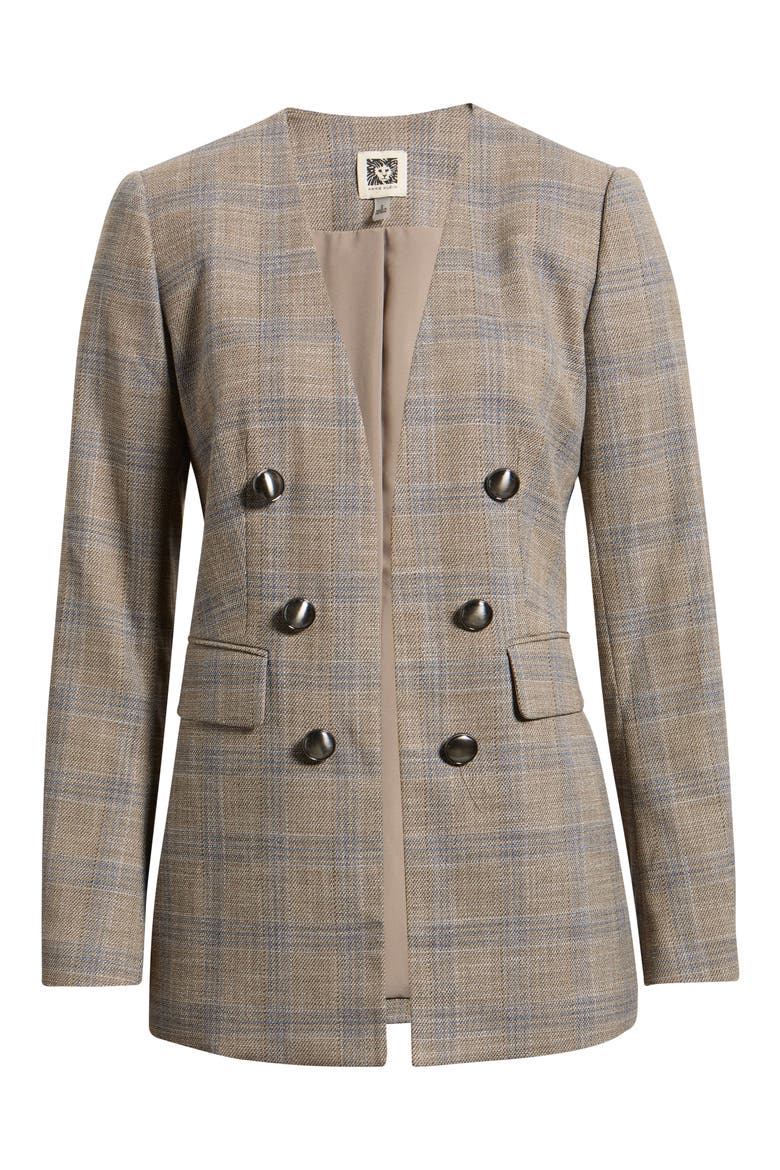 Faux Double Breasted Blazer, Main, color, NATURAL CLAY MULTI