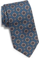 Jack Victor Cromwell Medallion Print Silk Tie