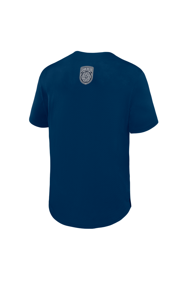 Men's Fanatics Navy San Diego FC Maximum Intensity Button-Up Jersey, Alternate, color, Navy