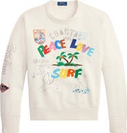 Polo Ralph Lauren Vintage Fit Peace Love Surf Embroidered Sweatshirt