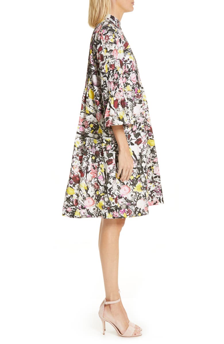 Erdem Pop Floral Print Cotton Dress, Alternate, color,