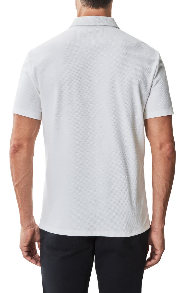 Robert Barakett Baytides Contrast Collar Polo, Alternate, color, White
