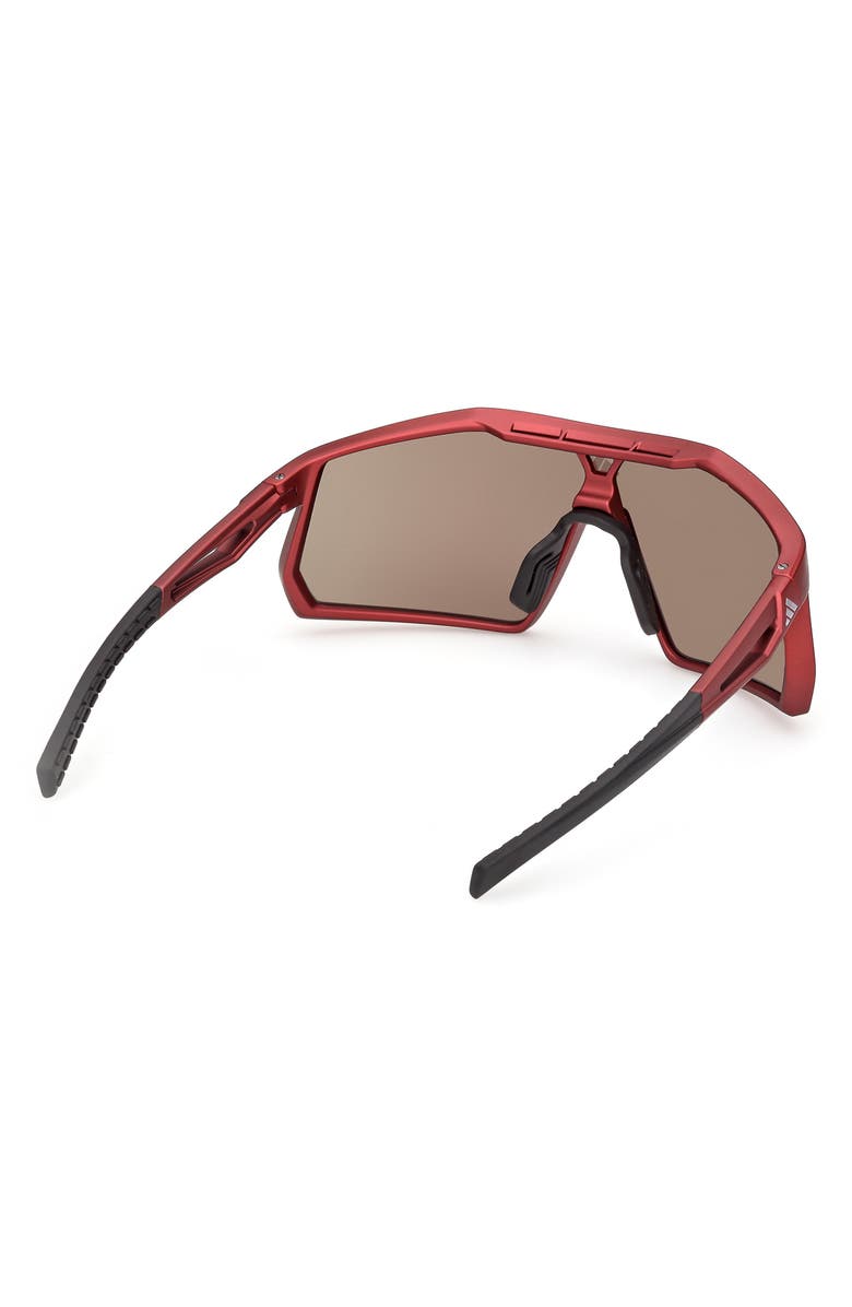 adidas Sport Shield Sunglasses, Alternate, color, Matte Red / Roviex Mirror