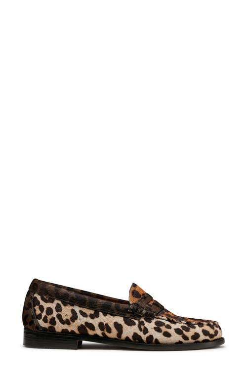 G.h.bass Whitney Genuine Calf Hair Penny Loafer In Animal Print