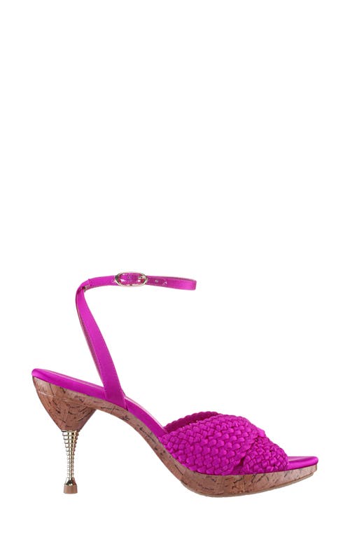 Nina Empire Ankle Strap Sandal In Magenta