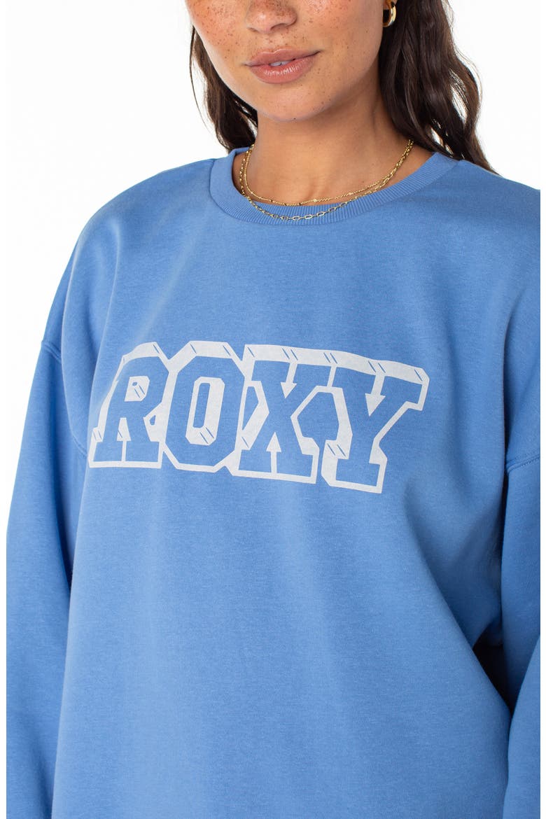 Morning Hike Oversize Logo Graphic Sweatshirt, Alternate, color, RIVIERA SOLID