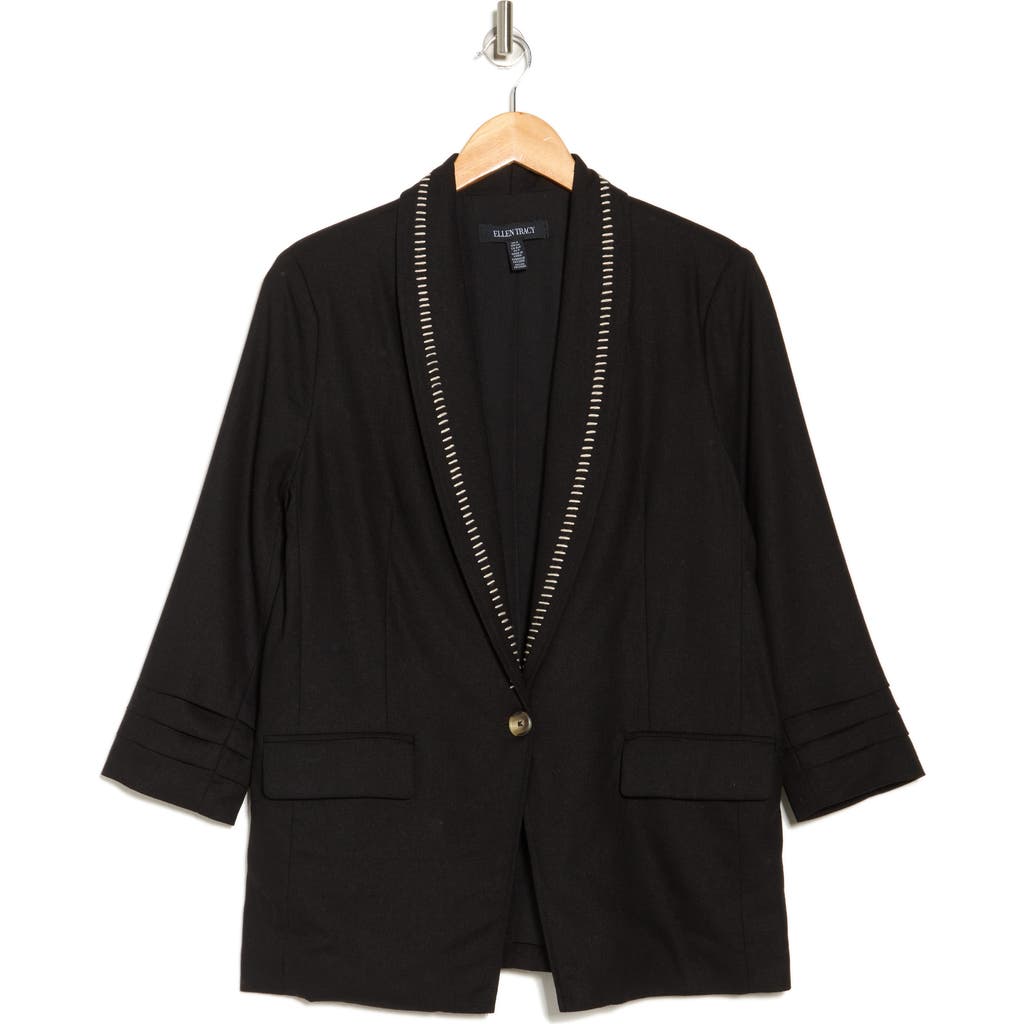 Shop Ellen Tracy Stitched Shawl Collar Blazer
