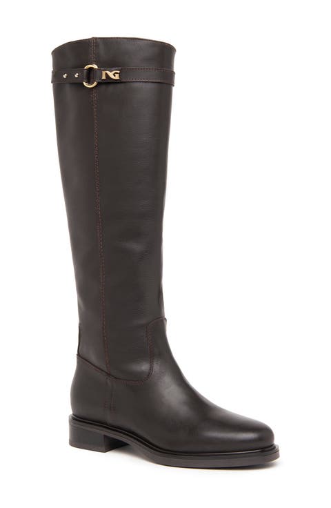 Buckle Strap Riding Boot (Women)